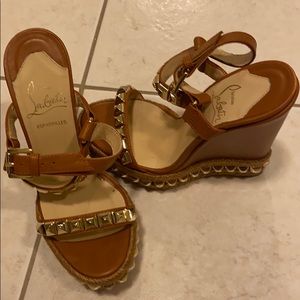 Christian Louboutin sandal wedges